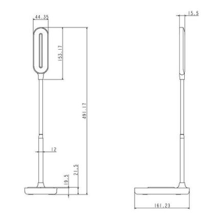 Lampada da tavolo touch LED dimmerabile con ricarica wireless OCTAVIA LED/7W/230V bianco