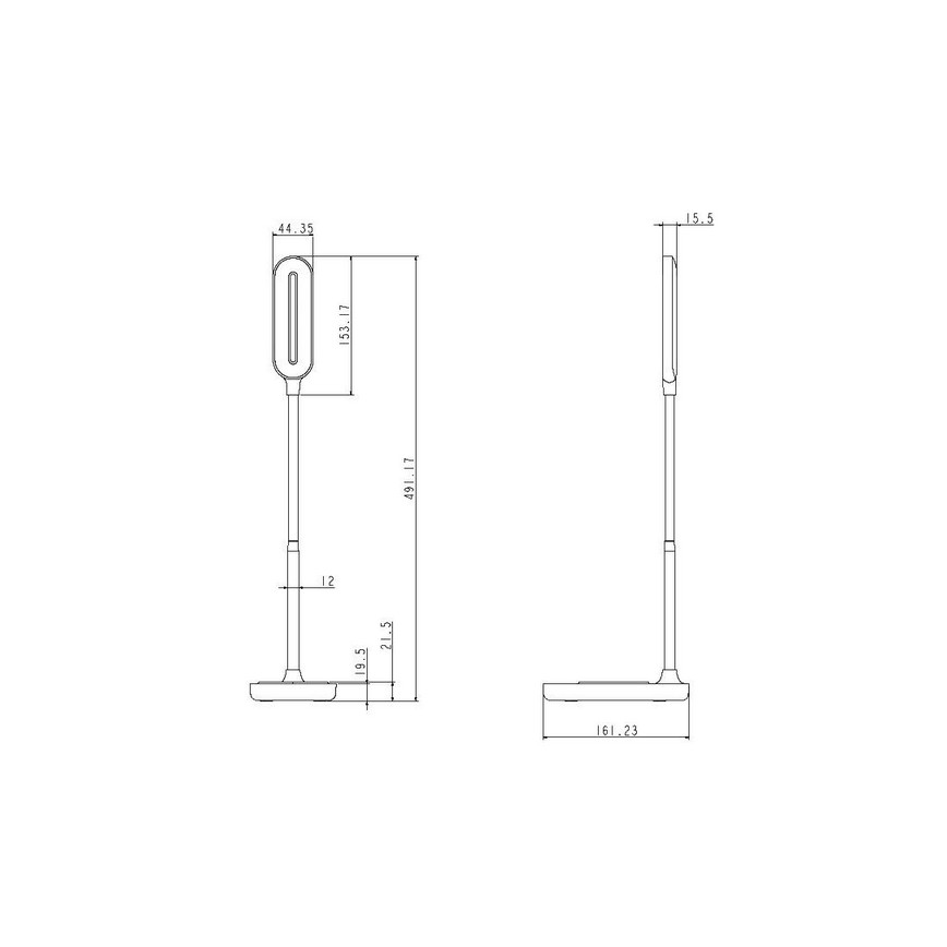 Lampada touch LED dimmerabile con ricarica wireless OCTAVIA LED/7W/230V nera