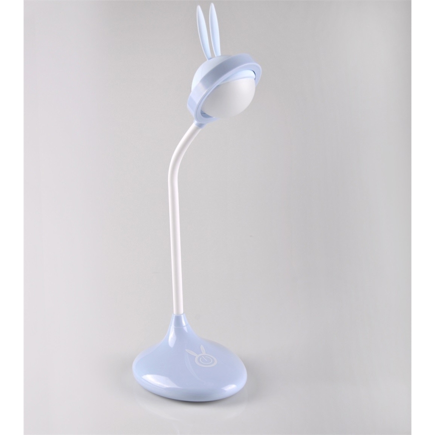 Lampada touch LED per bambini RABBIT LED/0,4W/5V 3000/6500K blu + USB