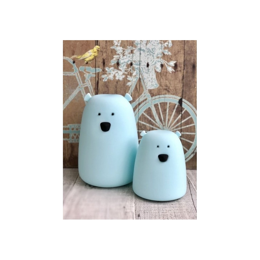 Lampada touch LED RGB per bambini BEAR LED/0,8W/5V bianca + USB