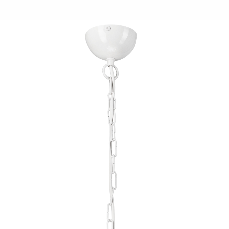 Lampadario a catena 10xE27/60W/230V bianco