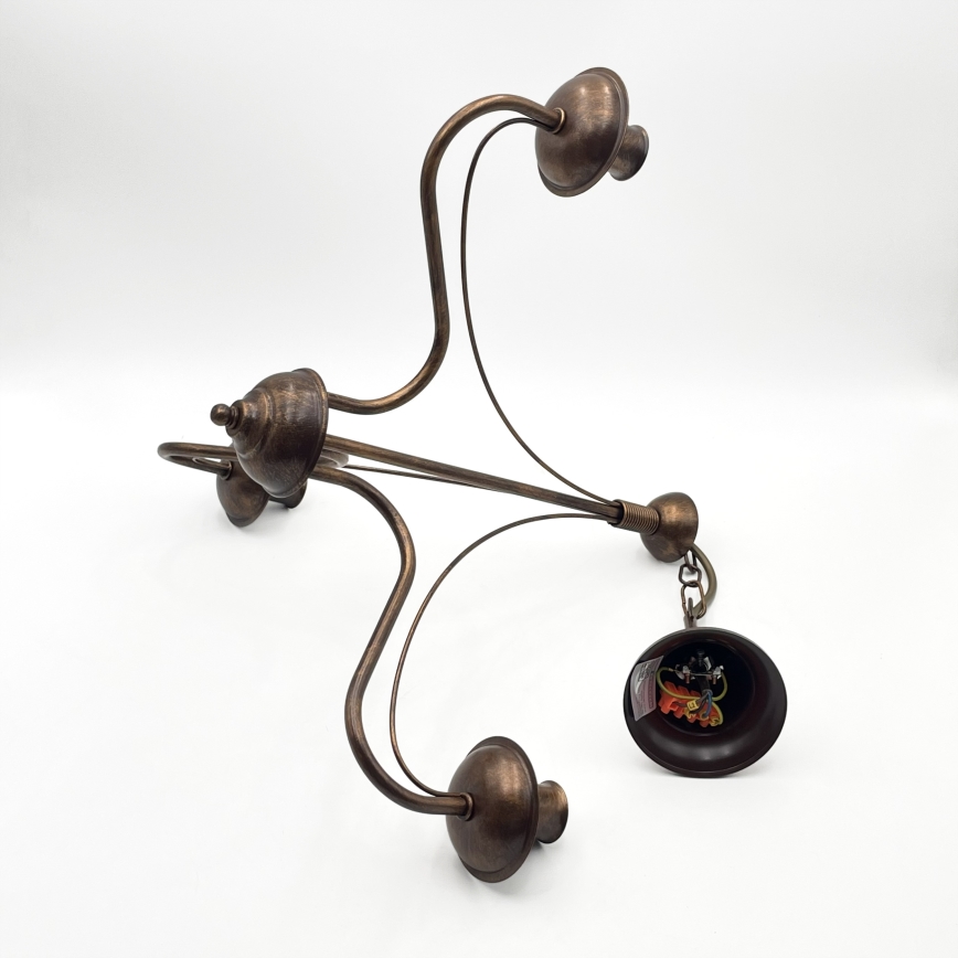 Lampadario a catena ANTON 3xE14/15W/230V finitura bronzata