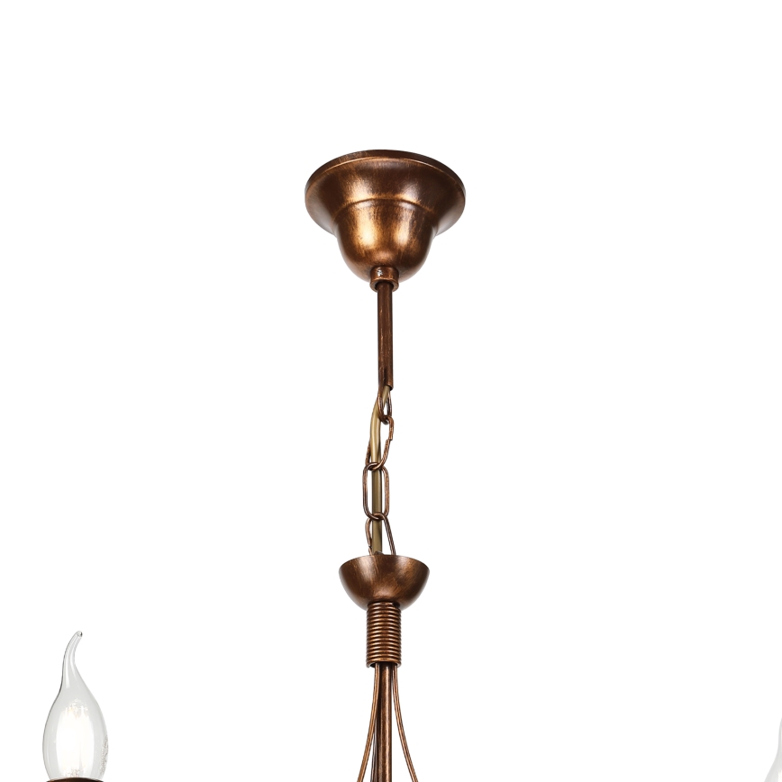 Lampadario a catena ANTON 3xE14/15W/230V finitura bronzata