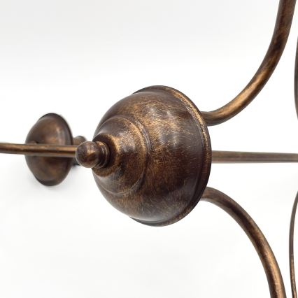 Lampadario a catena ANTON 3xE14/15W/230V finitura bronzata