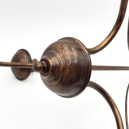 Lampadario a catena ANTON 3xE14/15W/230V finitura bronzo