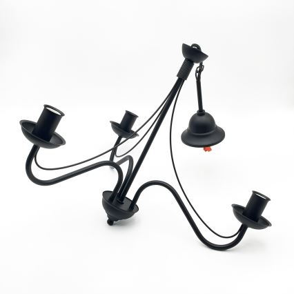 Lampadario a catena ANTON 3xE14/15W/230V nero