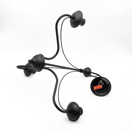 Lampadario a catena ANTON 3xE14/15W/230V nero