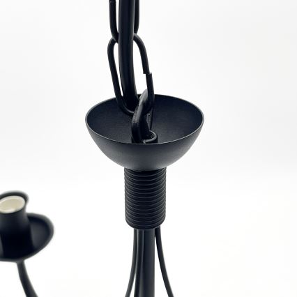Lampadario a catena ANTON 3xE14/15W/230V nero