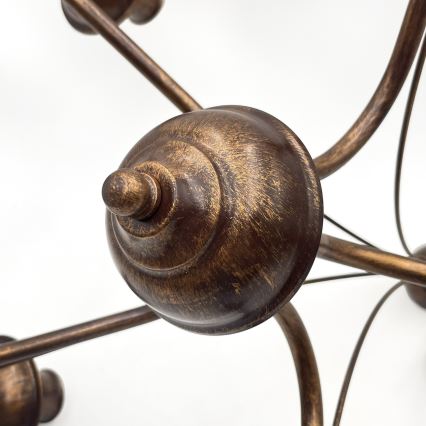 Lampadario a catena ANTON 5xE14/15W/230V, finitura bronzo