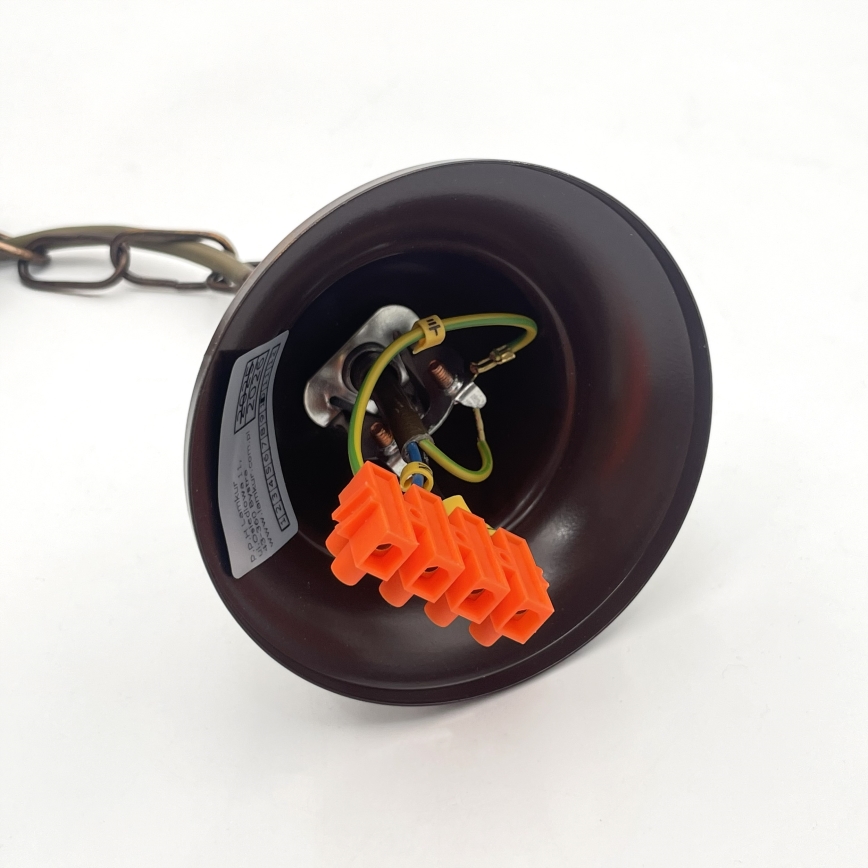 Lampadario a catena ANTON 5xE14/15W/230V, finitura bronzo