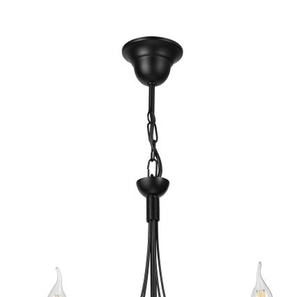 Lampadario a catena ANTON 5xE14/15W/230V nero