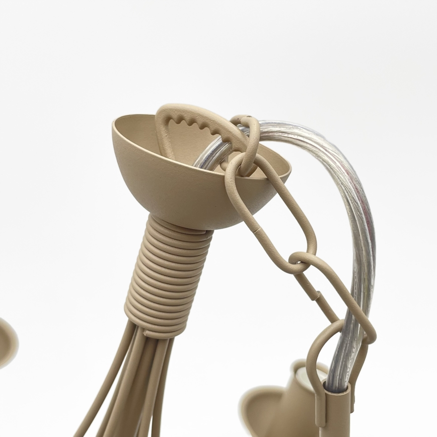 Lampadario a catena ANTON 6xE14/60W/230V beige