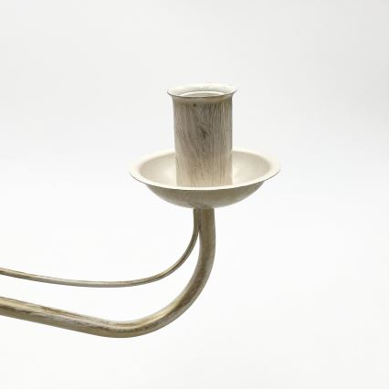 Lampadario a catena ANTON 6xE14/60W/230V bianco patinato