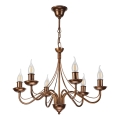 Lampadario a catena ANTON 6xE14/60W/230V bronzo