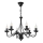 Lampadario a catena ANTON 6xE14/60W/230V nero
