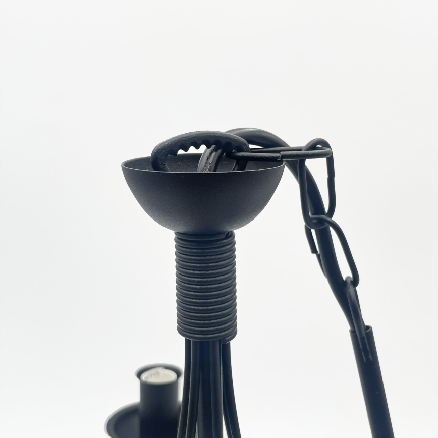 Lampadario a catena ANTON 6xE14/60W/230V nero