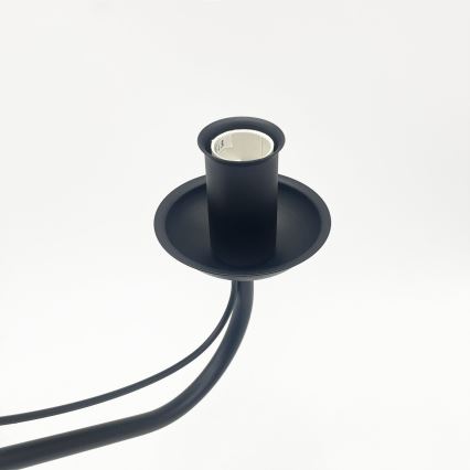 Lampadario a catena ANTON 6xE14/60W/230V nero