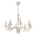 Lampadario a catena ANTON 8xE14/60W/230V bianco patinato