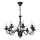 Lampadario a catena ANTON 8xE14/60W/230V nero