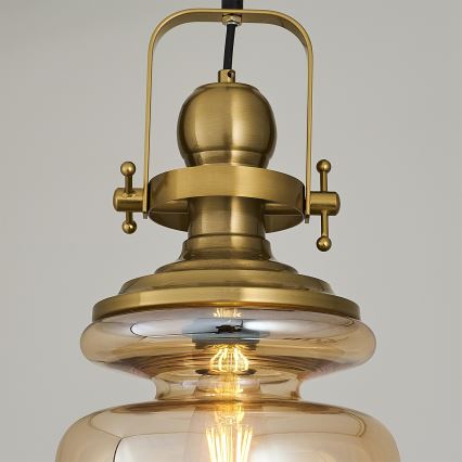 Lampadario a catena BOTTLE 1xE27/40W/230V dorato