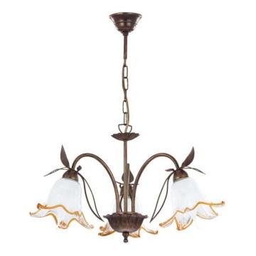 Lampadario a catena BRAGA 3xE27/15W/230 bronzo