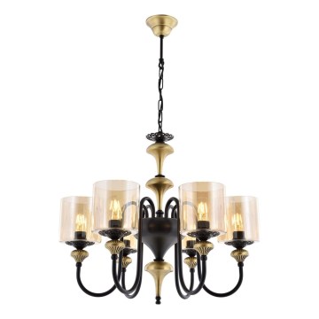 Lampadario a catena BUSAN 6xE27/40W/230V dorato