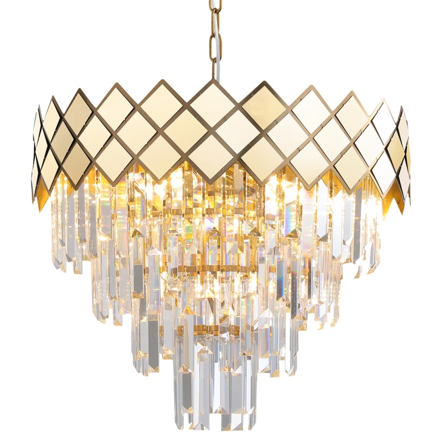 Lampadario a catena CARISMA 9xE14/40W/230V oro