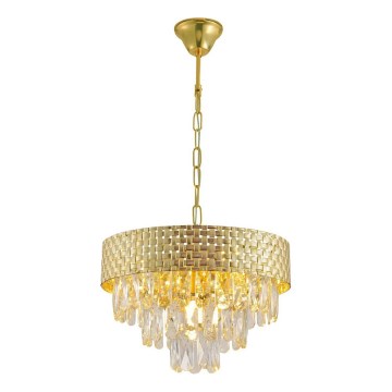Lampadario a catena CHARLIZE 4xE14/10W/230V dorato