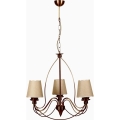 Lampadario a catena CLASSIC 3xE14/40W/230V bronzo/beige