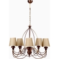 Lampadario a catena CLASSIC 5xE14/40W/230V bronzo/beige
