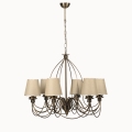 Lampadario a catena CLASSIC 6xE14/40W/230V bronzo/beige