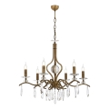 Lampadario a catena CLASSIC 6xE14/40W/230V bronzo