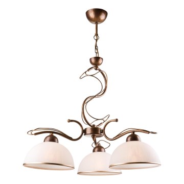 Lampadario a catena COBRA 5xE27/60W/230V bronzo/patina