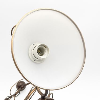 Lampadario a catena COBRA 5xE27/60W/230V bronzo/patina