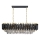 Lampadario a catena CRISTAL 10xE14/10W/230V nero/oro