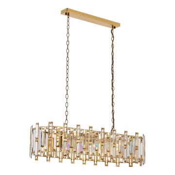 Lampadario a catena CRYSTALLINE 13xE14/40W/230V oro