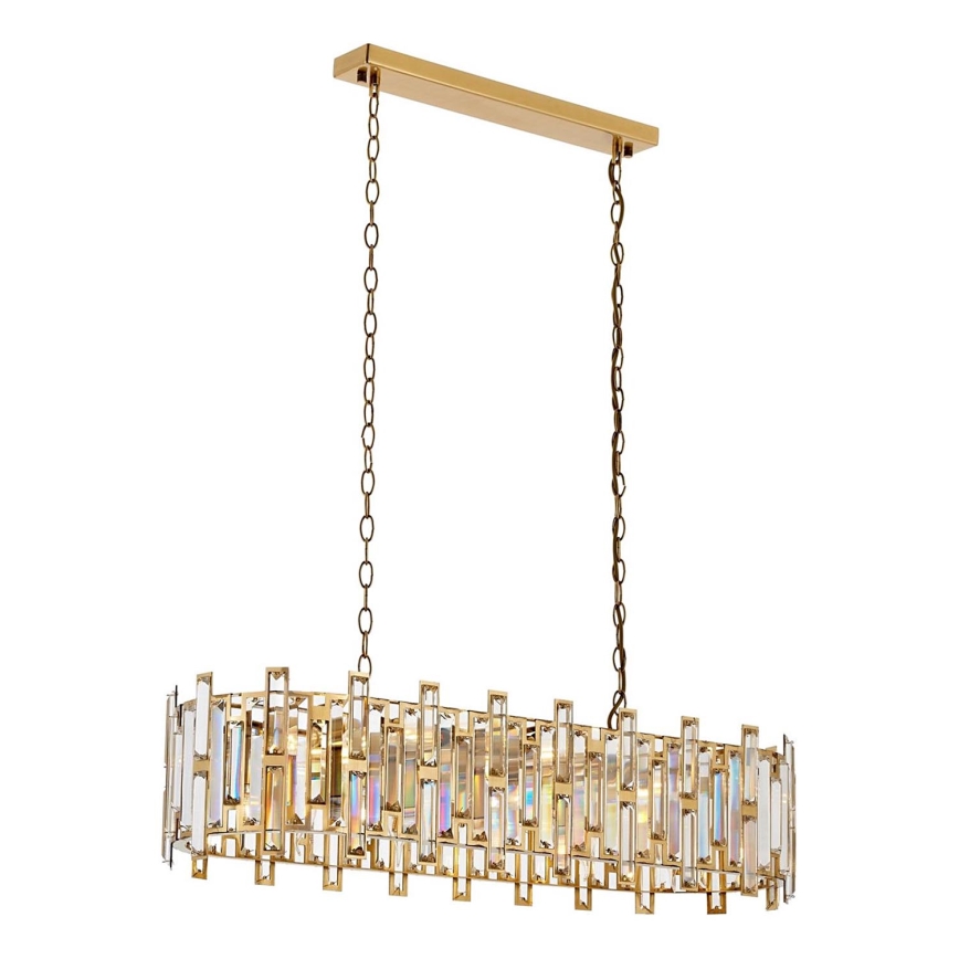 Lampadario a catena CRYSTALLINE 13xE14/40W/230V oro