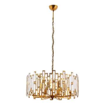 Lampadario a catena CRYSTALLINE 6xE14/40W/230V rame