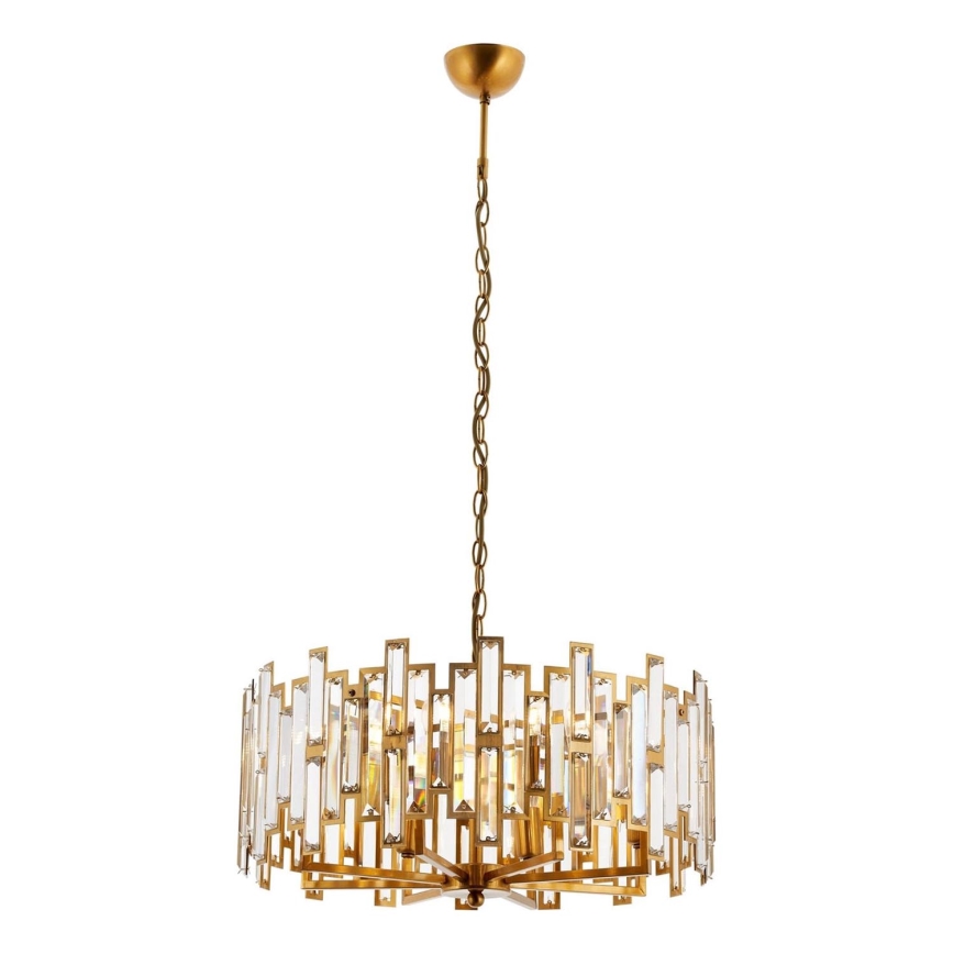 Lampadario a catena CRYSTALLINE 6xE14/40W/230V rame