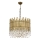 Lampadario a catena CRYSTALLINE 6xE27/40W/230V Ø 40 cm ottone