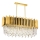 Lampadario a catena CRYSTALLINE 8xE27/40W/230V dorato
