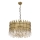Lampadario a catena CRYSTALLINE 8xE27/40W/230V pr. 60 cm ottone