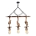 Lampadario a catena EREBOS 3xE27/40W/230V marrone