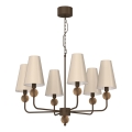 Lampadario a catena GRENADA 6xE14/15W/230V beige