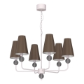 Lampadario a catena GRENADA 6xE14/15W/230V grigio