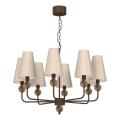 Lampadario a catena GRENADA 8xE14/15W/230V beige
