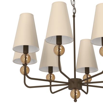 Lampadario a catena GRENADA 8xE14/15W/230V beige
