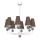 Lampadario a catena GRENADA 8xE14/15W/230V grigio
