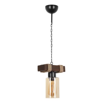 Lampadario a catena JASMIN 1xE27/40W/230V marrone/beige