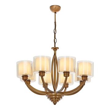 Lampadario a catena LAHORE 8xE27/40W/230V bronzo
